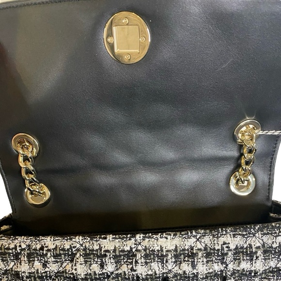 Kate Spade Natalia Tweed Medium Flap Front Chain Strap Shoulder Bag - Picture 9 of 13